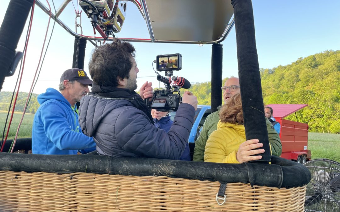 TOURNAGE EN MONGOLFIÈRE